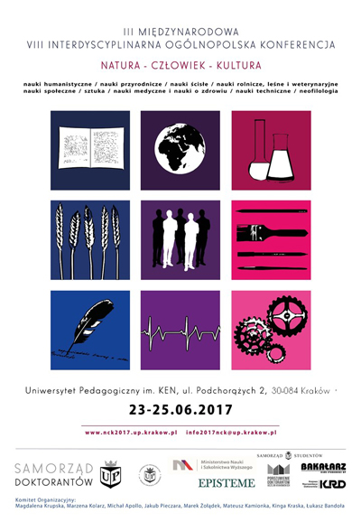 Plakat informujący o konferencji „Natura – Człowiek – Kultura”, 23–25 czerwca 2017 r.