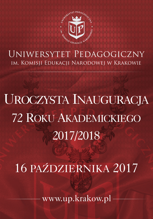 Plakat informujący o uroczystej Inauguracji Roku Akademickiego 2017/2018