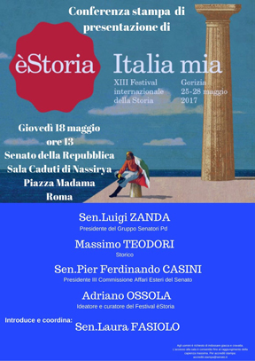 Plakat informujący o włoskiej inauguracji wSenacie Republiki Włoskiej