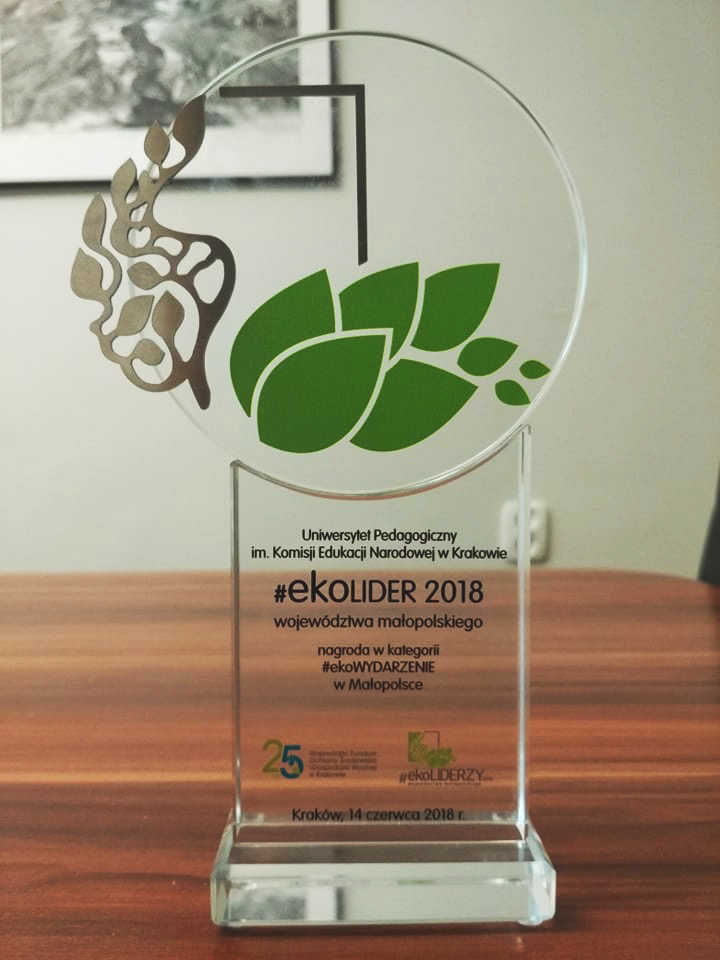 Uniwersytet Pedagogiczny uhonorowany nagrodą w Konkursie „#ekoLIDERZY2018 województwa małopolskiego”