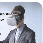 student w okularach VR