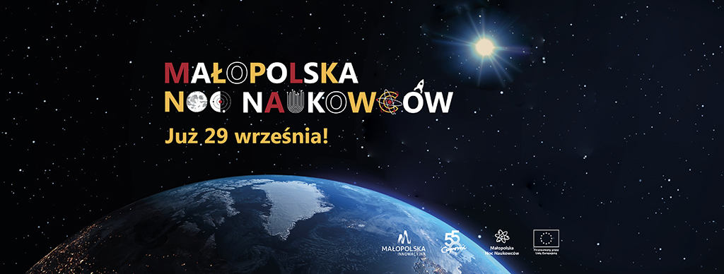 baner Małopolskiej Nocy Naukowców 2023 
