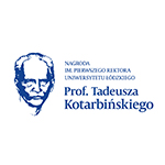 Logo Nagrody im. Pierwszego Rektora Uniwersytetu Łódzkiego Prof. Tadeusza Kotarbińskiego